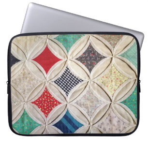 Cathedral Window Quilt Laptop Sleeve