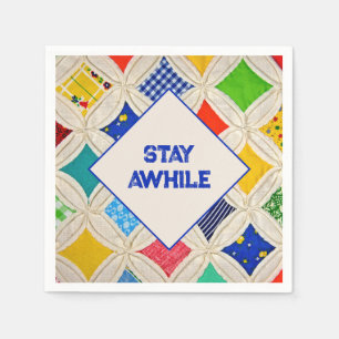 Cathedral Window Quilt Pattern Napkin