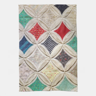 Cathedral Window Quilt Tea Towel
