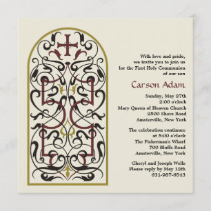 Cathedral Window Religious Invitation