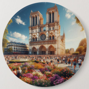 Cathédrale Notre-Dame de Paris 6 Cm Round Badge