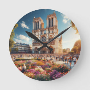 Cathédrale Notre-Dame de Paris Round Clock