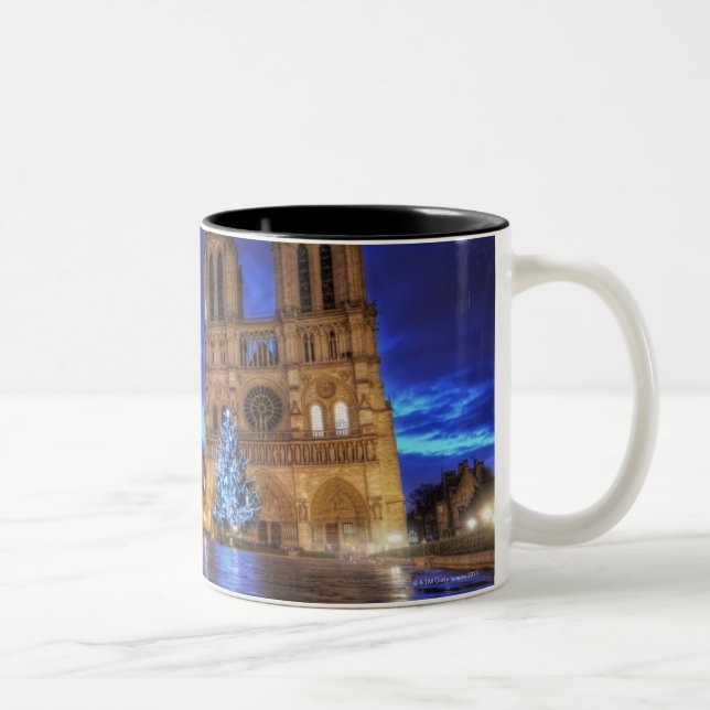 Cathédrale Notre-Dame de Paris Two-Tone Coffee Mug (Right)