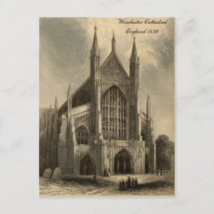 Cathedrals of England Series: Winchester 1836 Postcard