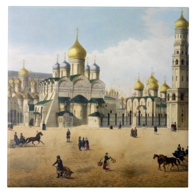 Cathedrals of the Annunciation and the Archangel, Ceramic Tile (Front)