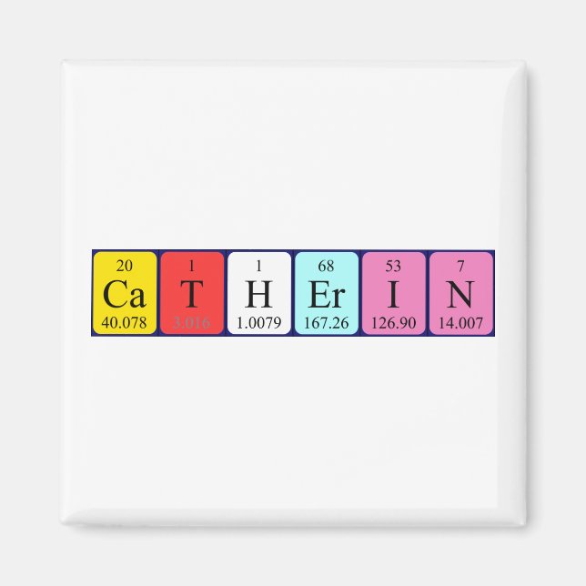 Catherin periodic table name magnet (Front)