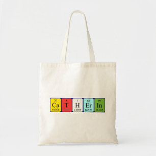 Catherin periodic table name tote bag