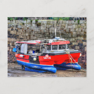 Catherine Anne Boat Newquay Harbour Holiday Postcard