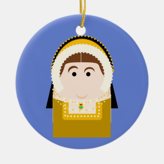 Catherine Howard Tudor Queen Ceramic Ornament (Front)