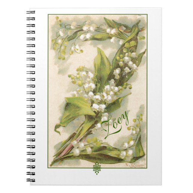 Catherine Klein Flower Alphabet Z Lily of Valley Notebook (Front)