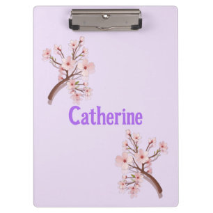 Catherine Sakura Blossom Branch Heart Clipboard