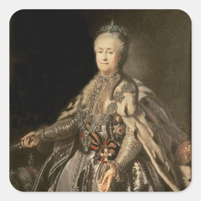 Catherine the Great, 1793 Square Sticker (Front)