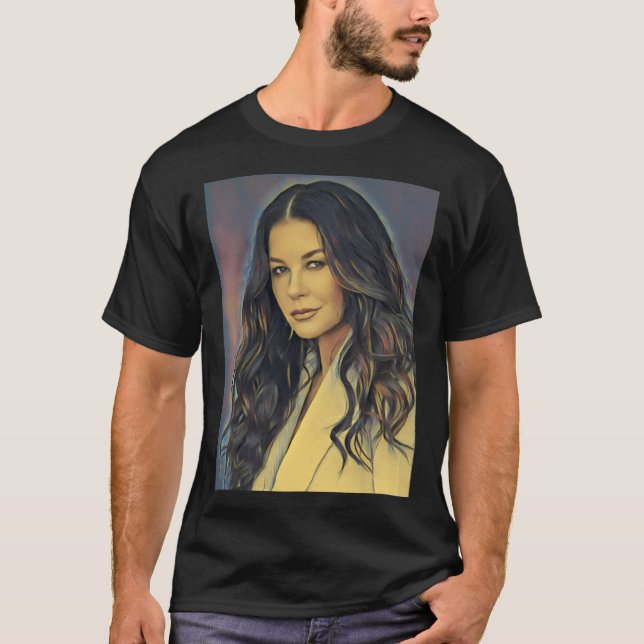 Catherine Zeta Jones portrait vintage T-Shirt (Front)