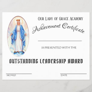 Catholic Achievement Award School Certificate Flyer