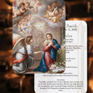 Catholic Annunciation Mary Angelus Prayer Card