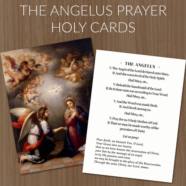 Catholic Annunciation Virgin Mary Angelus Prayer  Business Card (Perfect Holy Card for anytime, but especially for the Feast of the Annunciation, March 25th.)