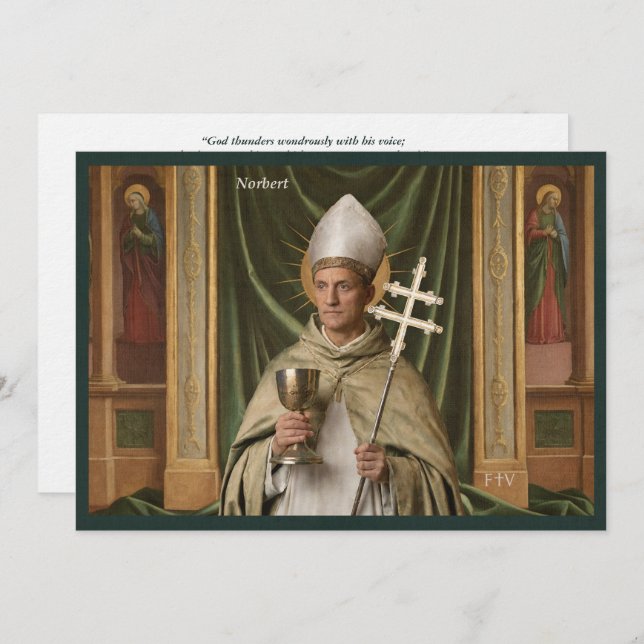 Catholic Art Postcard | Saint Norbert (Front/Back)