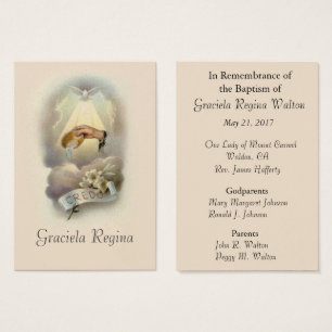 Catholic Baby Baptismal Remembrance Holy Card