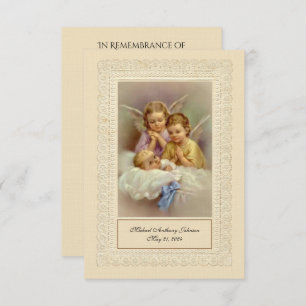 Catholic Baby Boy Baptismal Remembrance Holy Card