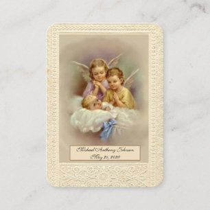 Catholic Baby Boy Baptismal Remembrance Holy Card