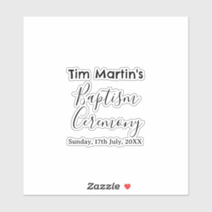 Catholic baptism ceremony name date simple minimal