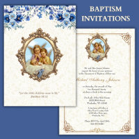 Catholic Baptism Christening Angels Floral