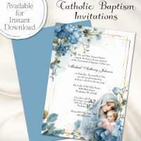 Catholic Baptism Christening Blessed Mother Jesus