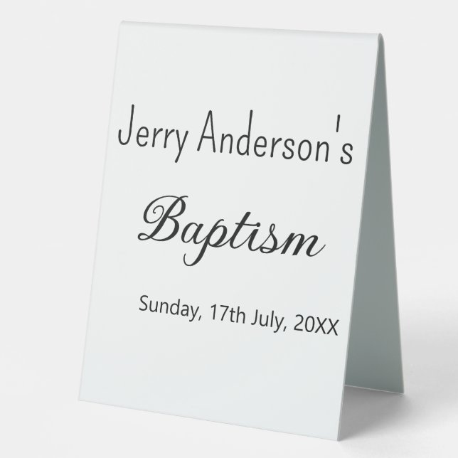 Catholic baptism kids modern simple QR minimal (Front)