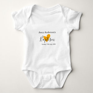 Catholic baptism kids modern simple QR minimal Baby Bodysuit