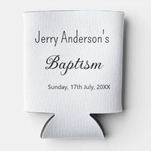 Catholic baptism kids modern simple QR minimal Can Cooler