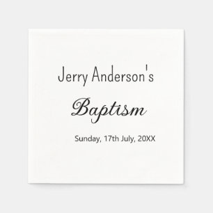 Catholic baptism kids modern simple QR minimal Napkin