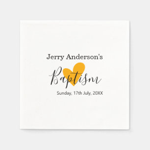Catholic baptism kids modern simple QR minimal Napkin