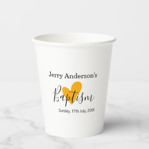Catholic baptism kids modern simple QR minimal Paper Cups