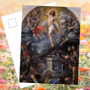 Catholic Baroque Resurrection Jesus Christ Easter Holiday Postcard