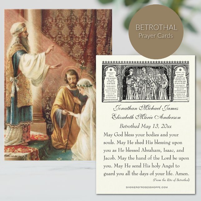 Catholic Betrothal Prayer Holy Card (Creator Uploaded)