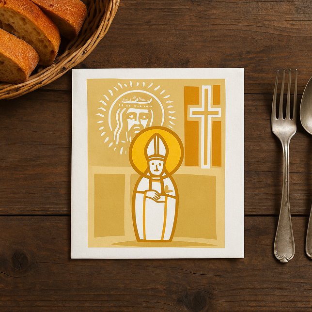 Catholic Bishop Eucharist Christian Faith Napkin (Creator Uploaded)
