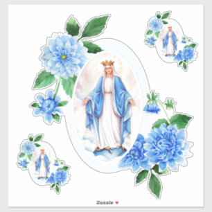 Catholic Blessed Virgin Mary Floral Religious