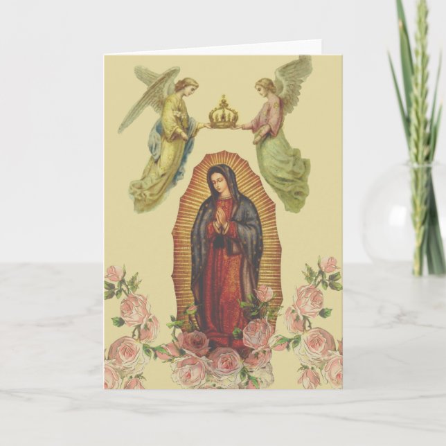 Catholic Blessed Virgin Mary Guadalupe Religious Card (Front)