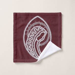 Catholic Blessed Virgin Mary, lace Bath Towel Set