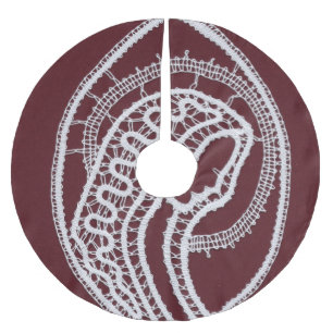 Catholic Blessed Virgin Mary, lace Brushed Polyester Tree Skirt