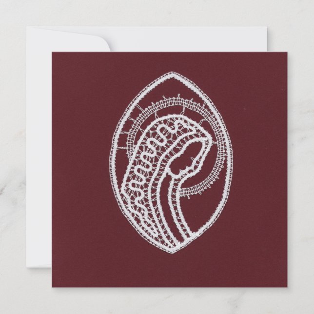 Catholic Blessed Virgin Mary, lace  Card (Front)