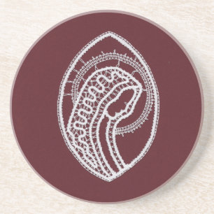 Catholic Blessed Virgin Mary, lace Coaster