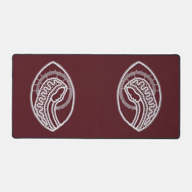 Catholic Blessed Virgin Mary, lace  Desk Mat (Front)