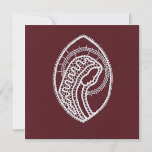 Catholic Blessed Virgin Mary, lace Invitation
