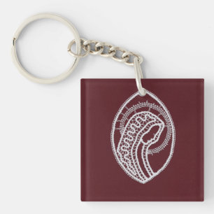 Catholic Blessed Virgin Mary, lace Key Ring