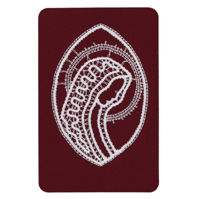 Catholic Blessed Virgin Mary, lace  Magnet (Vertical)