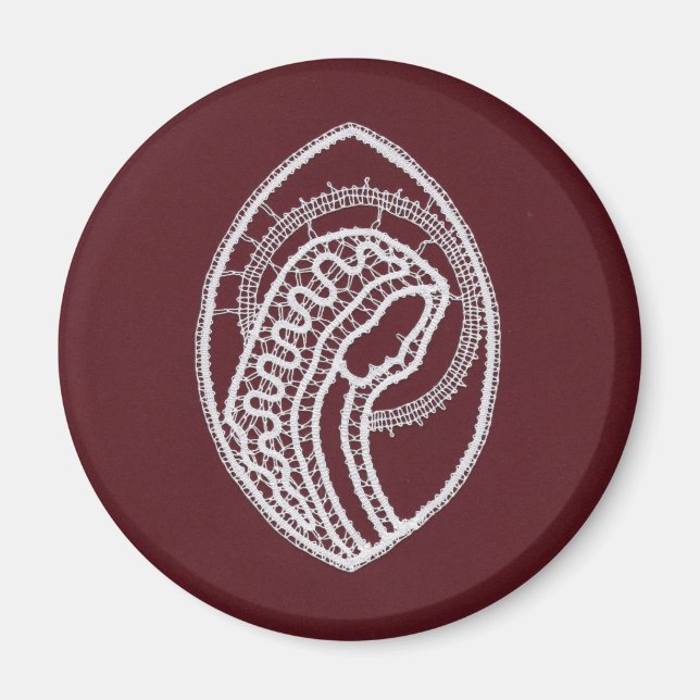 Catholic Blessed Virgin Mary, lace  Magnet (Front)