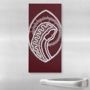 Catholic Blessed Virgin Mary, lace  Magnetic Notepad
