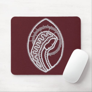 Catholic Blessed Virgin Mary, lace  Mouse Pad