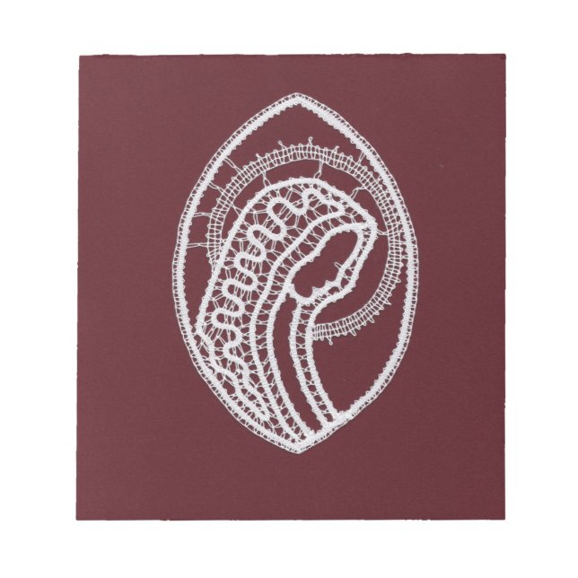 Catholic Blessed Virgin Mary, lace  Notepad (Front)